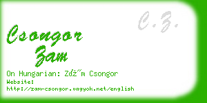 csongor zam business card